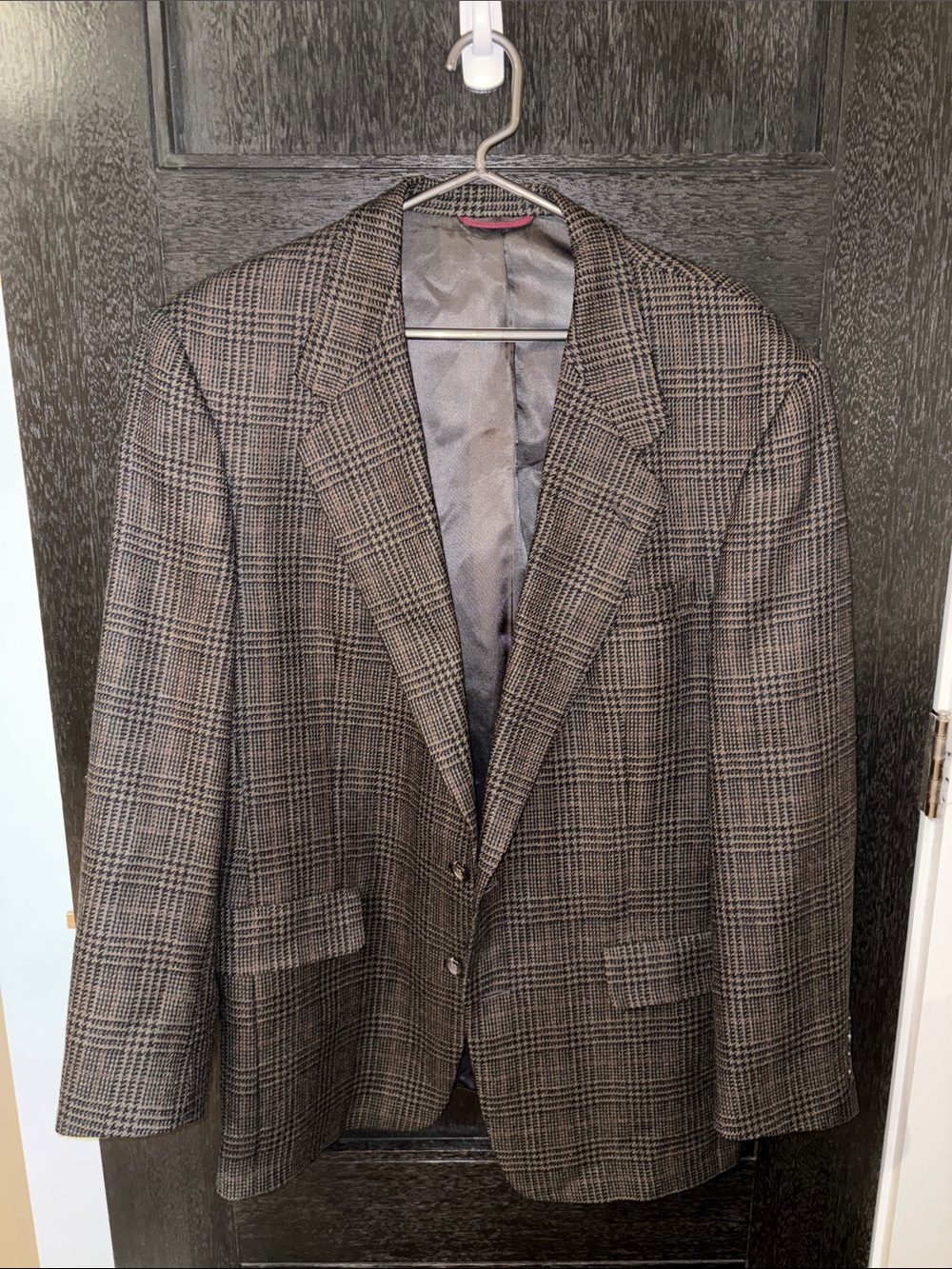 Vintage Hart Schaffner Marx Nordstrom Plaid Blazer 41R Wool USA Made Union